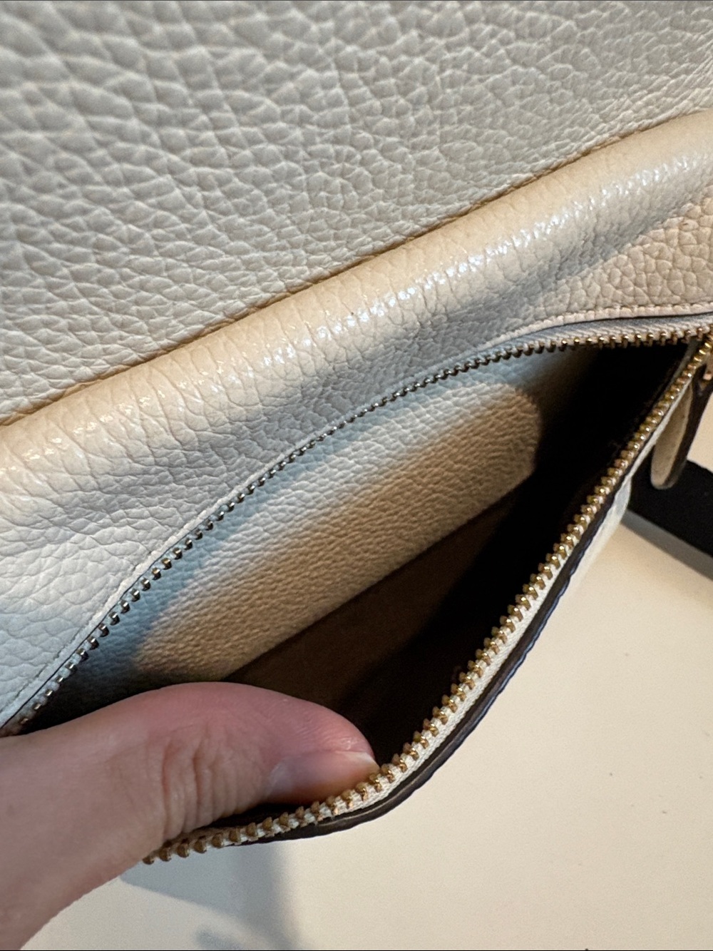 Coach Cream Pebbled Leather Mini Backpack with Gold Hardware - Picture 10 of 14
